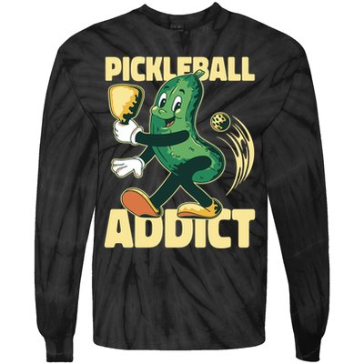 Pickleball Addict Tie-Dye Long Sleeve Shirt