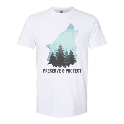 Preserve And Protect Wolf Forest Wildlife Conservation Softstyle® CVC T-Shirt