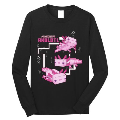 Pink Axolotl Pond Long Sleeve Shirt