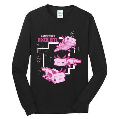 Pink Axolotl Pond Tall Long Sleeve T-Shirt