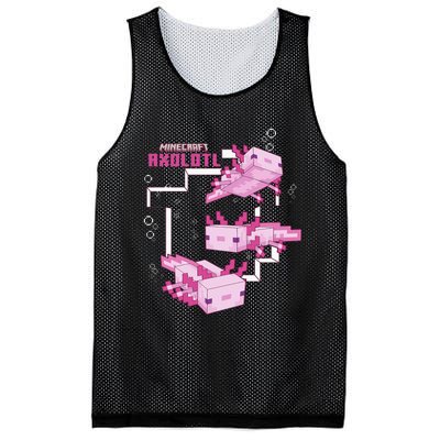 Pink Axolotl Pond Mesh Reversible Basketball Jersey Tank