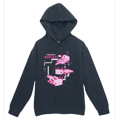 Pink Axolotl Pond Urban Pullover Hoodie