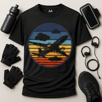 Plane Aviation Planes Lover Cooling Performance Crew T-Shirt