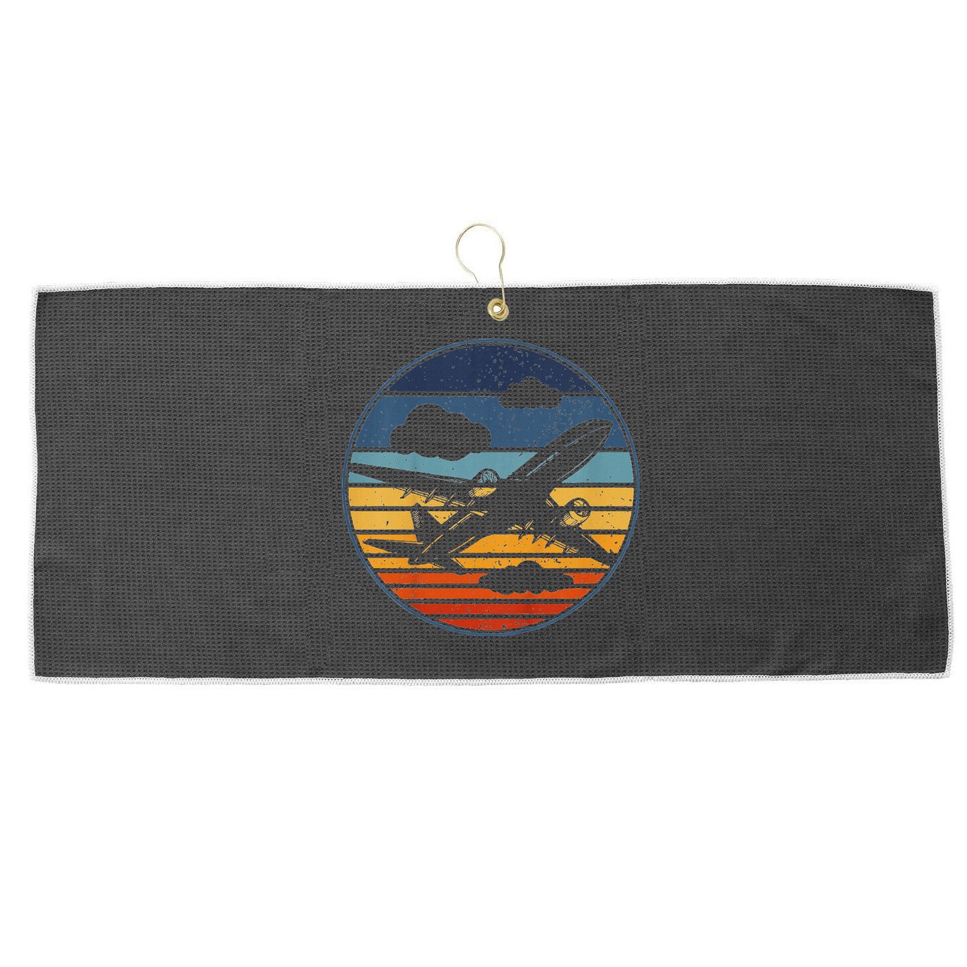 Plane Aviation Planes Lover Large Microfiber Waffle Golf Towel