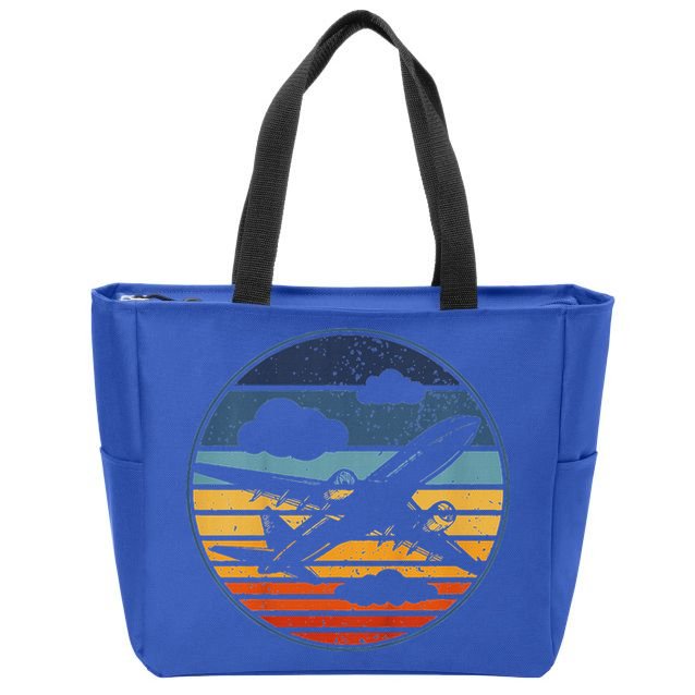 Plane Aviation Planes Lover Zip Tote Bag