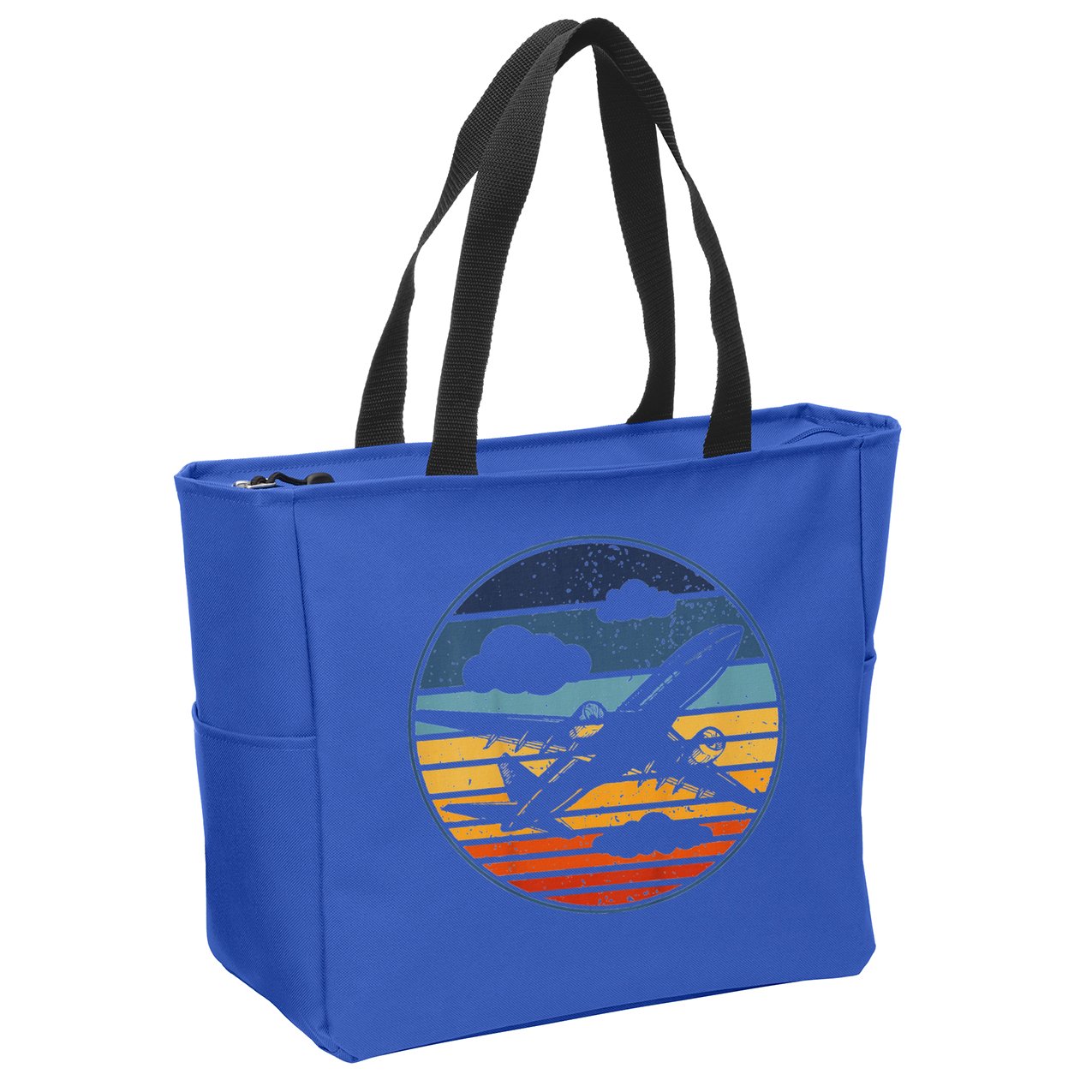 Plane Aviation Planes Lover Zip Tote Bag