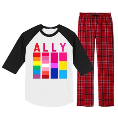 Proud Ally Pride Rainbow LGBT Ally Raglan Sleeve Pajama Set