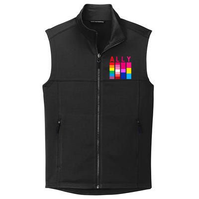 Proud Ally Pride Rainbow LGBT Ally Collective Smooth Fleece Vest