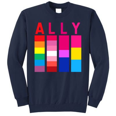 Proud Ally Pride Rainbow LGBT Ally Tall Sweatshirt