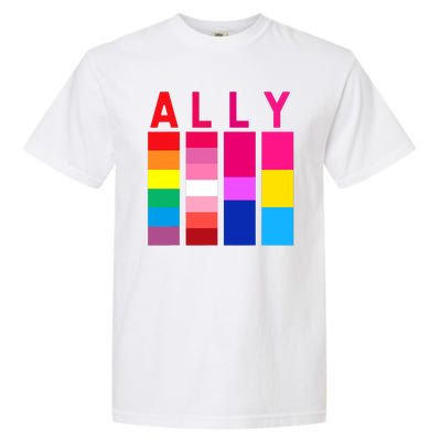 Proud Ally Pride Rainbow LGBT Ally Garment-Dyed Heavyweight T-Shirt