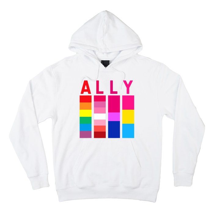 Proud Ally Pride Rainbow LGBT Ally Hoodie