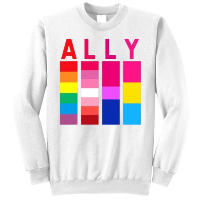 Proud Ally Pride Rainbow LGBT Ally Sweatshirt