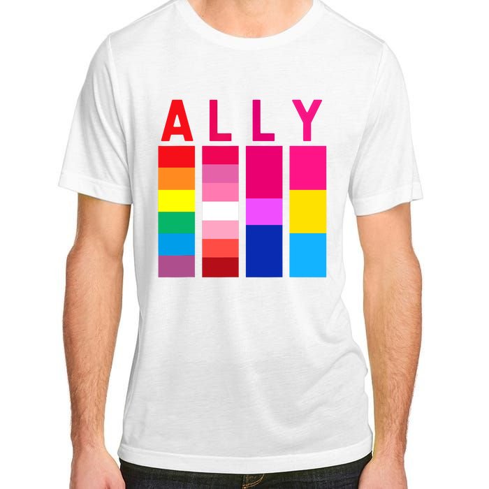 Proud Ally Pride Rainbow LGBT Ally Adult ChromaSoft Performance T-Shirt