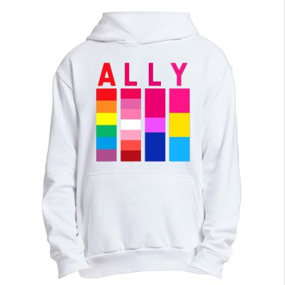 Proud Ally Pride Rainbow LGBT Ally Urban Pullover Hoodie