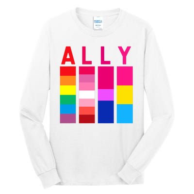 Proud Ally Pride Rainbow LGBT Ally Tall Long Sleeve T-Shirt