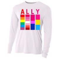 Proud Ally Pride Rainbow LGBT Ally Cooling Performance Long Sleeve Crew