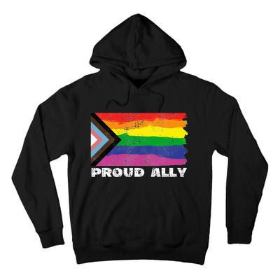 Proud Ally Pride Month LGTBQ Black Pride Flag Tall Hoodie