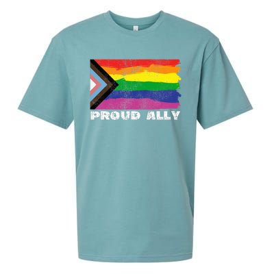 Proud Ally Pride Month LGTBQ Black Pride Flag Sueded Cloud Jersey T-Shirt