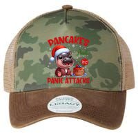 Pancakes And Panic Attacks Funny Moo Deng Pancake Christmas Legacy Tie Dye Trucker Hat