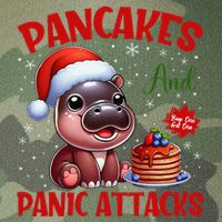 Pancakes And Panic Attacks Funny Moo Deng Pancake Christmas Legacy Tie Dye Trucker Hat