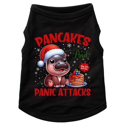 Pancakes And Panic Attacks Funny Moo Deng Pancake Christmas Doggie Tank