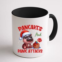 Pancakes And Panic Attacks Funny Moo Deng Pancake Christmas Mug