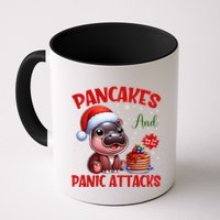 Pancakes And Panic Attacks Funny Moo Deng Pancake Christmas Mug