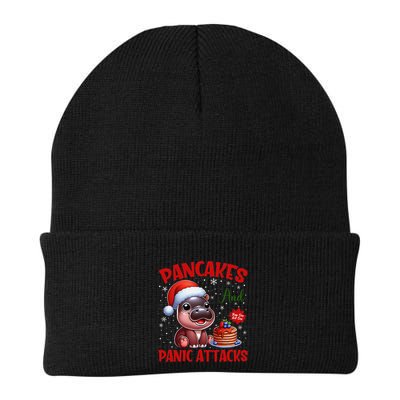 Pancakes And Panic Attacks Funny Moo Deng Pancake Christmas Beanie