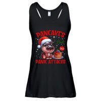 Pancakes And Panic Attacks Funny Moo Deng Pancake Christmas Ladies Essential Flowy Tank