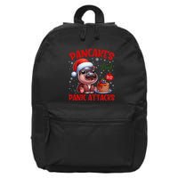 Pancakes And Panic Attacks Funny Moo Deng Pancake Christmas 16 in Basic Backpack