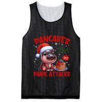 Pancakes And Panic Attacks Funny Moo Deng Pancake Christmas Mesh Reversible Basketball Jersey Tank