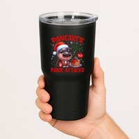 Pancakes And Panic Attacks Funny Moo Deng Pancake Christmas Tumbler