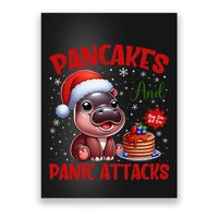 Pancakes And Panic Attacks Funny Moo Deng Pancake Christmas Poster
