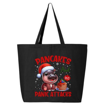 Pancakes And Panic Attacks Funny Moo Deng Pancake Christmas 25L Jumbo Tote