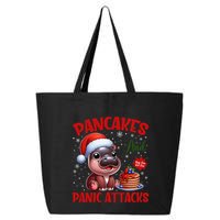 Pancakes And Panic Attacks Funny Moo Deng Pancake Christmas 25L Jumbo Tote