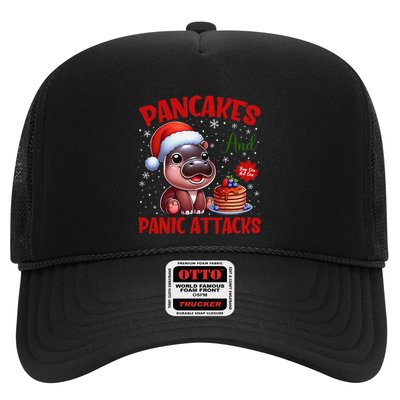 Pancakes And Panic Attacks Funny Moo Deng Pancake Christmas Trucker Hat