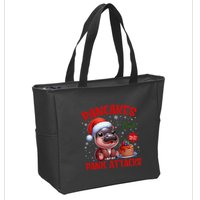 Pancakes And Panic Attacks Funny Moo Deng Pancake Christmas Zip Tote Bag