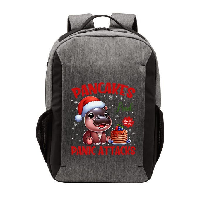 Pancakes And Panic Attacks Funny Moo Deng Pancake Christmas Vector Backpack