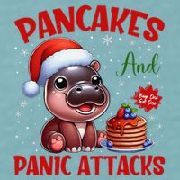 Pancakes And Panic Attacks Funny Moo Deng Pancake Christmas Sueded Cloud Jersey T-Shirt