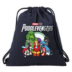 POODLEVENGER Assemble Poodle Super Dog Poodle Dog Lover Drawstring Bag