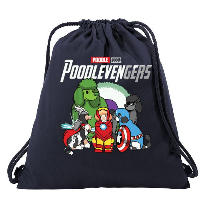 POODLEVENGER Assemble Poodle Super Dog Poodle Dog Lover Drawstring Bag