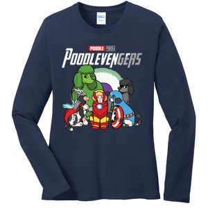 POODLEVENGER Assemble Poodle Super Dog Poodle Dog Lover Ladies Long Sleeve Shirt