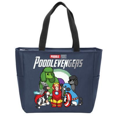 POODLEVENGER Assemble Poodle Super Dog Poodle Dog Lover Zip Tote Bag