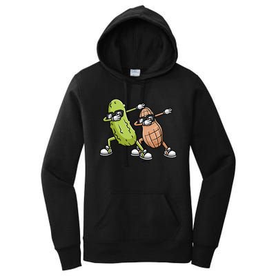 Peanut And Pickle Dabbing Peanut Butter Lover Women's Pullover Hoodie