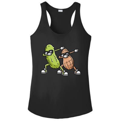 Peanut And Pickle Dabbing Peanut Butter Lover Ladies PosiCharge Competitor Racerback Tank