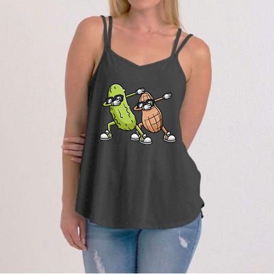 Peanut And Pickle Dabbing Peanut Butter Lover Women's Strappy Tank