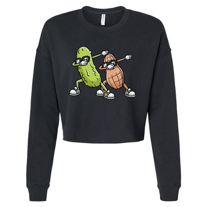 Peanut And Pickle Dabbing Peanut Butter Lover Cropped Pullover Crew