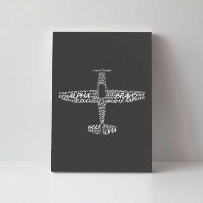 Phonetic Alphabet Pilot Airplane Canvas