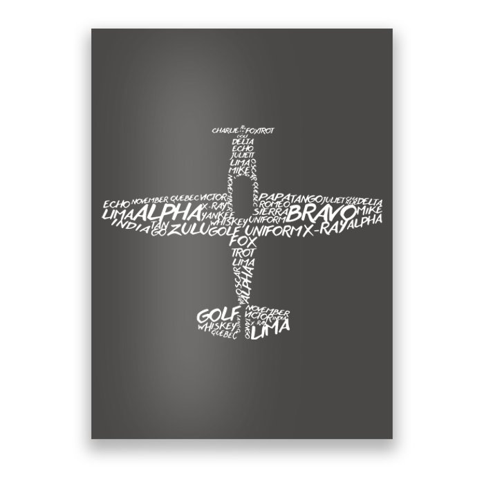 Phonetic Alphabet Pilot Airplane Poster