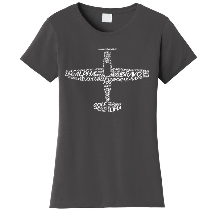 Phonetic Alphabet Pilot Airplane Women's T-Shirt